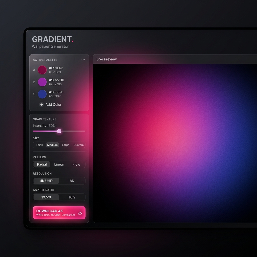 AMOLED Wallpaper Builder Preview — gradient generator tool